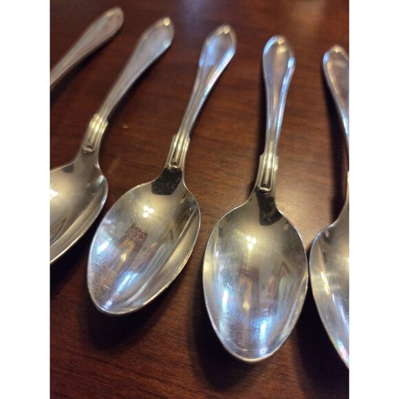 Gense ALP 45GR‎ GEN4 Five O'Clock Spoons  5 1/8" Silverplate Lot of 6 - Picture 8 of 16
